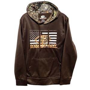 Mossy Oak American Flag Camo Lined Hoodie Sweatshirt Mens L Outdoors Hunting NWT